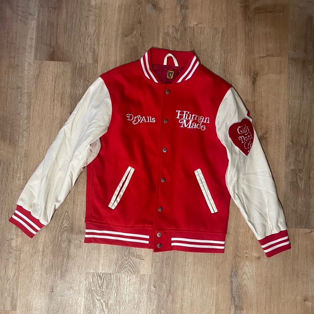 Human Made Girls Don’t Cry Dry Alls Varsity Jacket - Picture 3 of 13